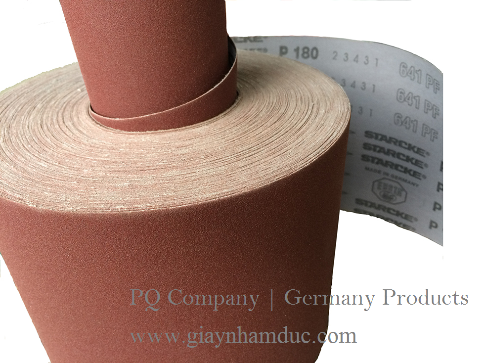 Giấy nhám cuộn vải mềm 641PF 150 mm x 50 mét P120 | (  150mm x 50 m 641PF sanding  roll )