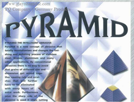 Giấy nhám kim tự tháp, siêu bén và đồng đều, ứng dụng mài vết xước inox và nhôm www.giaynhamduc.com